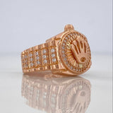Anillo Correa Corona 7.4 g / T8 1/2 Oro Rosa 18K