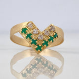 Anillo Forma De V 1.95 g / T7 3/4 Oro Amarillo 18K