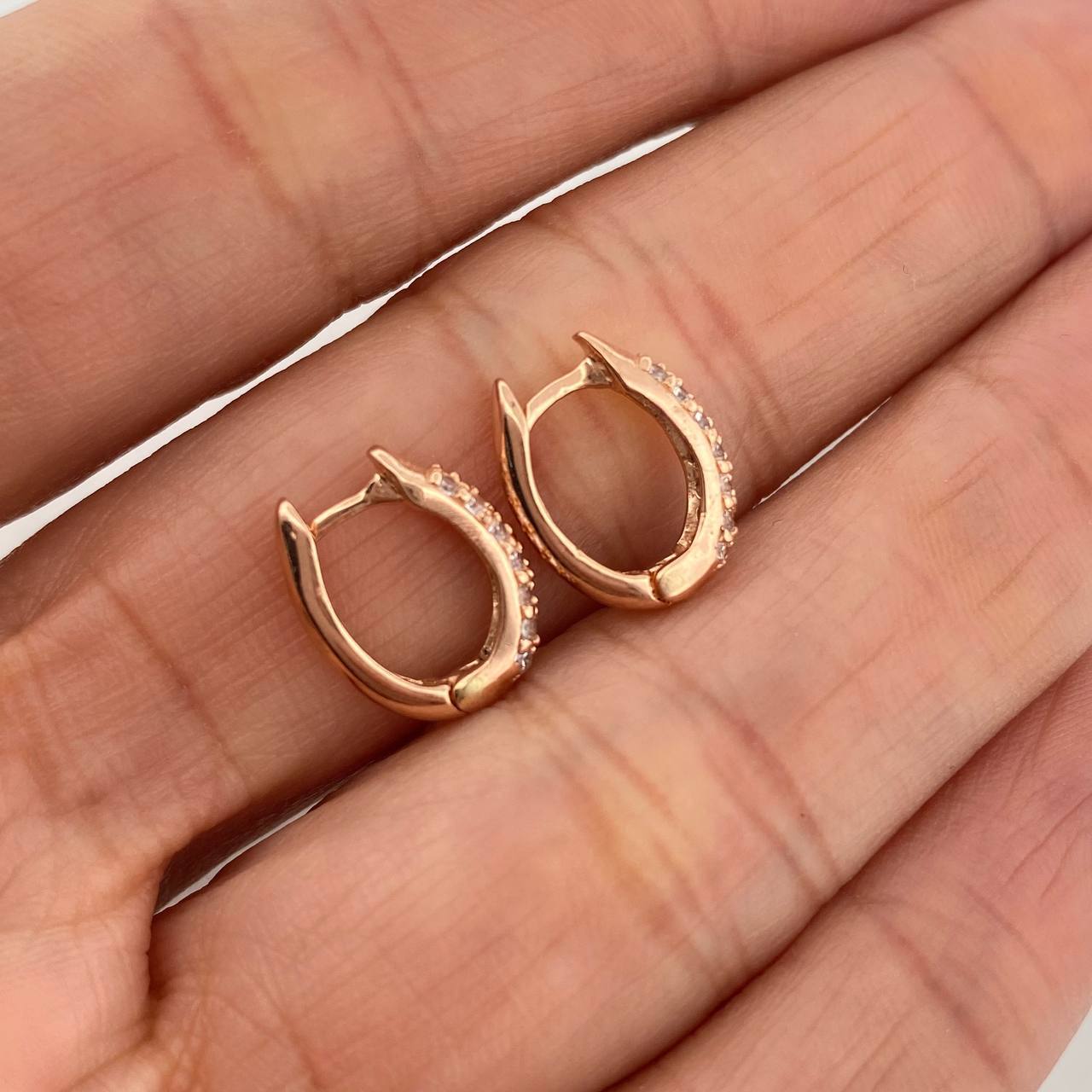 Eve Hoop Earrings 2.25 g / 1/2 in Rose Gold 18K