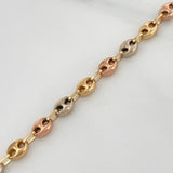 Gc Bracelet 2.35 g / 7 1/4 in / 3.66 mm Three Golds 18K