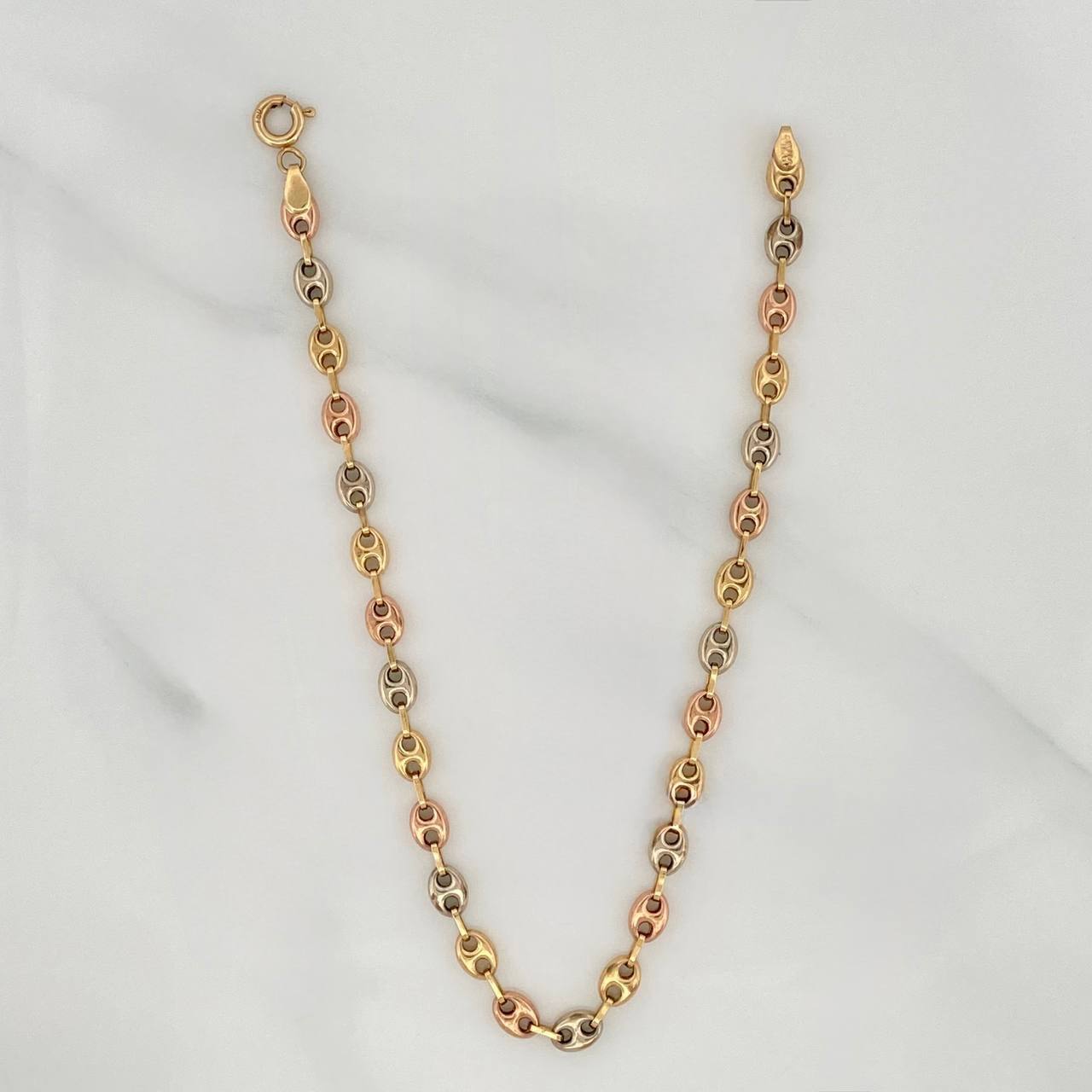Gc Bracelet 2.35 g / 7 1/4 in / 3.66 mm Three Golds 18K