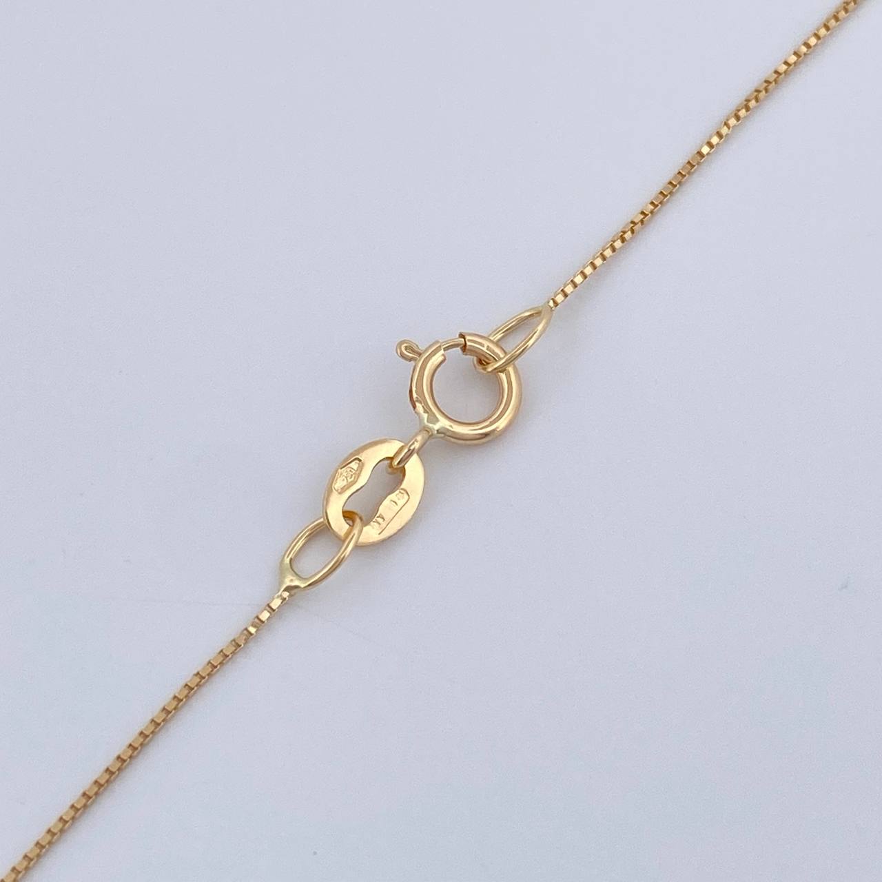 Set Cadena y Dije Veneciana + Virgen Guadalupe 1.4gr / 15 3/4 in / Oro Amarillo 18K %