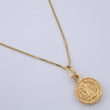 Set Cadena y Dije Veneciana + San Benito 1.3gr / 15 3/4 in / Oro Amarillo 18K %