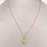 Set Cadena y Dije Veneciana + Virgen Guadalupe 1.3gr / 15 3/4 in / Oro Amarillo 18K %