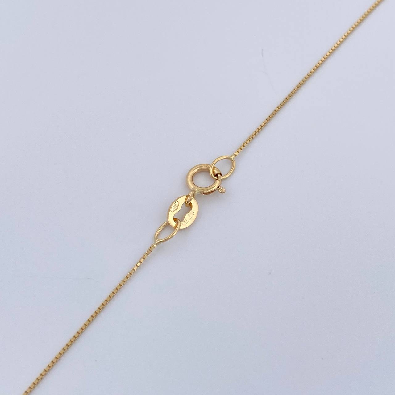 Set Cadena y Dije Veneciana + Virgen Guadalupe 1.3gr / 15 3/4 in / Oro Amarillo 18K %