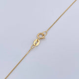 Set Cadena y Dije Veneciana + Virgen Guadalupe 1.3gr / 15 3/4 in / Oro Amarillo 18K %