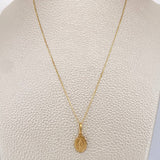 Set Cadena y Dije Veneciana + Virgen Milagrosa 2gr / 15 3/4 in / Oro Amarillo 18K %