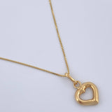 Set Cadena y Dije Veneciana + Silueta Corazon 1.3gr / 15 3/4 in / Oro Amarillo 18K %