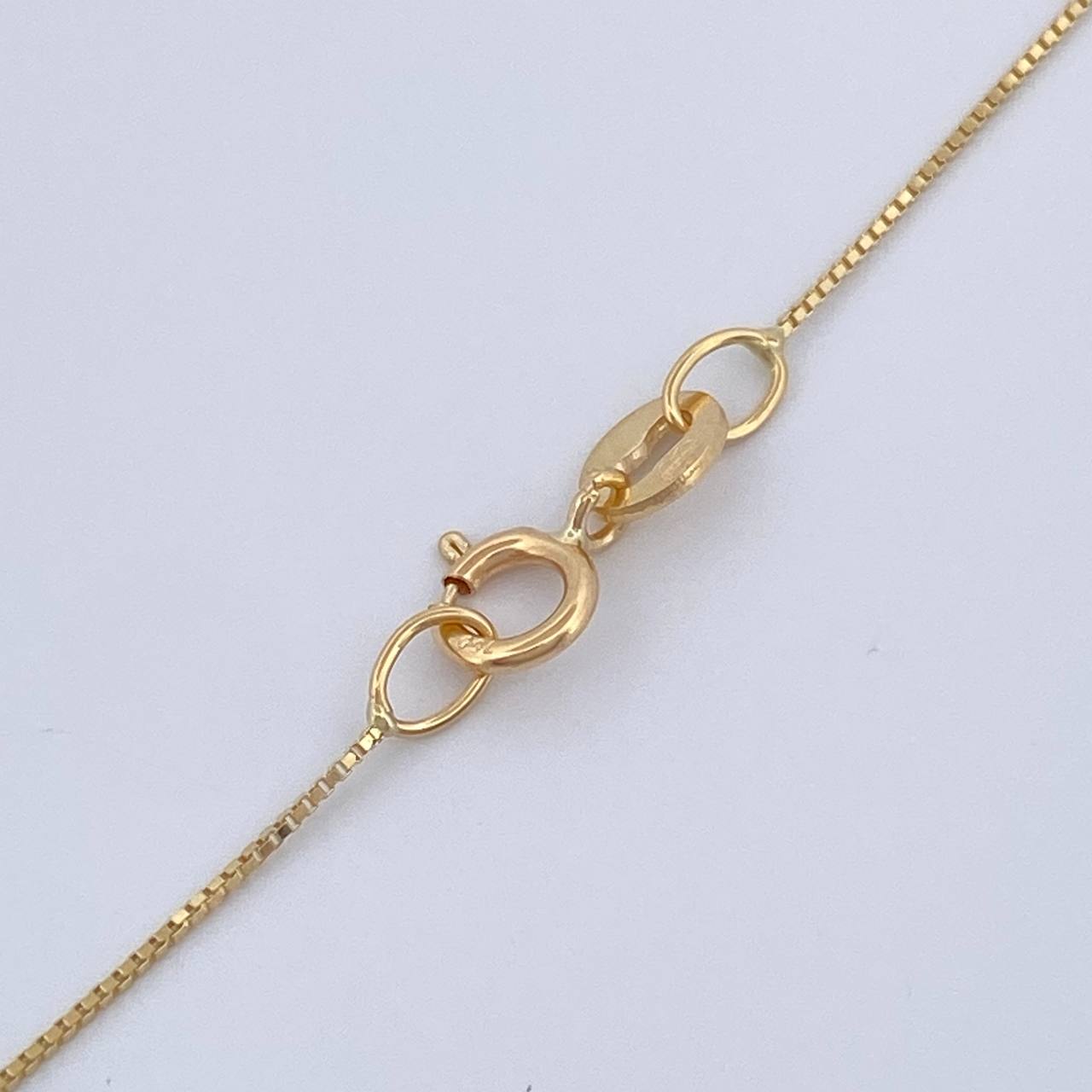 Set Cadena y Dije Veneciana + Silueta Corazon 1.3gr / 15 3/4 in / Oro Amarillo 18K %