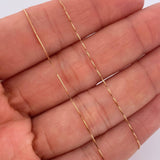 Set Cadena y Dije Veneciana + Cruz 1.4gr / 17 3/4 in / Dos Oros Amarillo Rosa 18K %