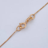 Set Cadena y Dije Veneciana + Cruz 1.4gr / 17 3/4 in / Dos Oros Amarillo Rosa 18K %