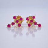 Topos Cruz Rubies 28pts 0.95gr / Oro Amarillo 18K &