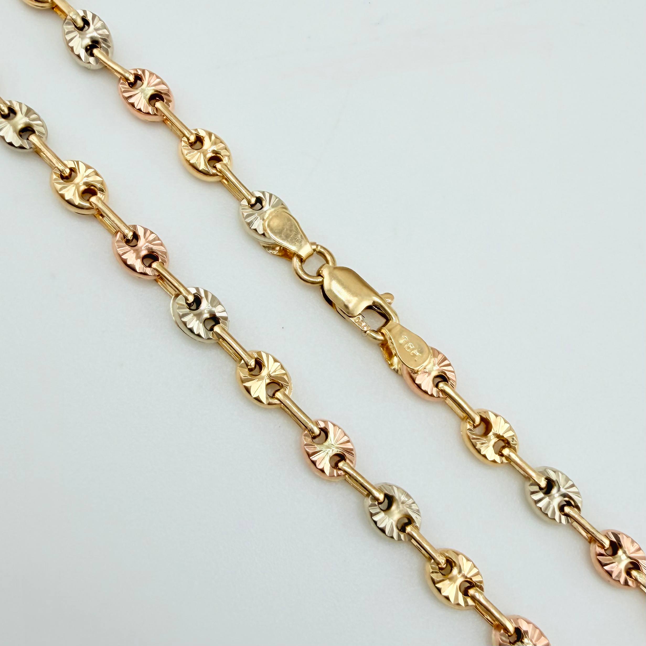 Cadena GC 6.75gr / 19 3/4 in / 3.3mm Tres Oros 18K *