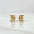 Topos Letra I 0.65gr / 6mm Circones Blancos Oro Amarillo 18K *