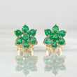 Topos Flor Driada Esmeraldas 47pts 2.1gr / Oro 18K