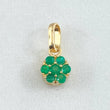 Pendant Emeralds 29pts 0.95gr / 1.5cm / 18K Gold