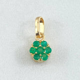 Pendant Emeralds 29pts 0.95gr / 1.5cm / 18K Gold