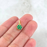Pendant Emeralds 29pts 0.95gr / 1.5cm / 18K Gold
