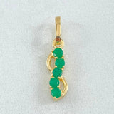 Pendant Emeralds 21pts 1gr / 2cm / 0.8in / 18K Gold ©