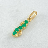Pendant Emeralds 21pts 1gr / 2cm / 0.8in / 18K Gold ©