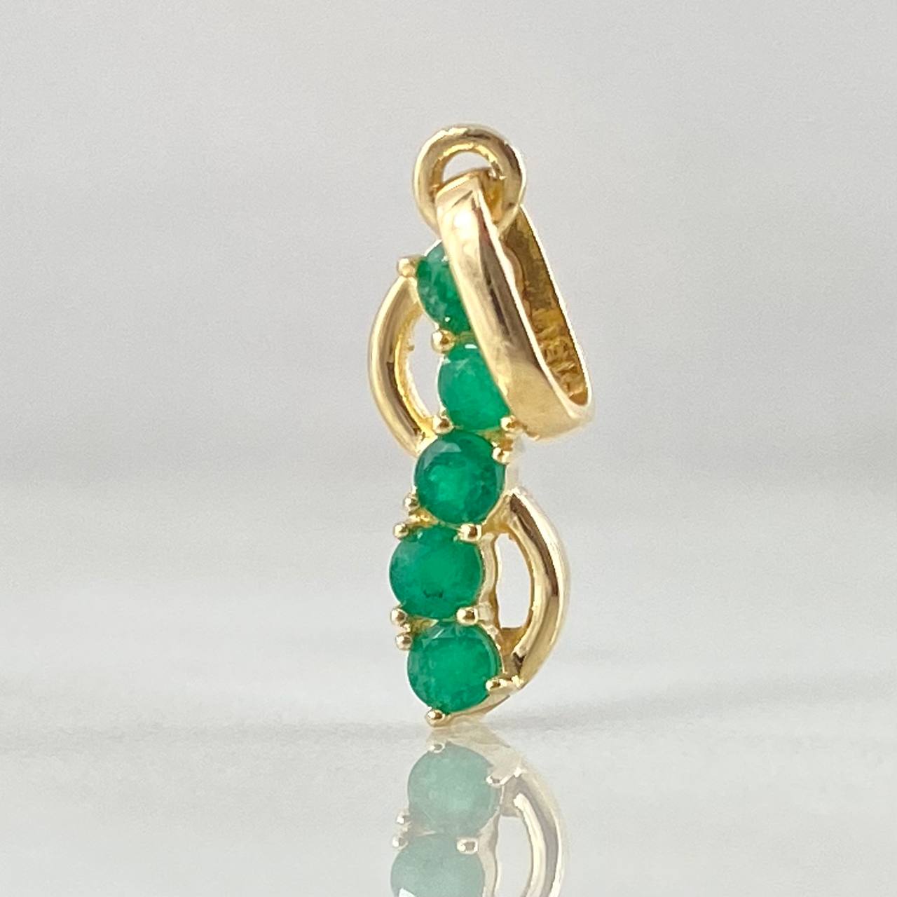 Pendant Emeralds 21pts 1gr / 2cm / 0.8in / 18K Gold ©