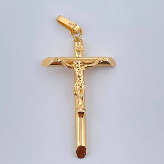 Dije Cruz Cristo 2.2gr / 1 1/2 in / Oro Amarillo 18K $