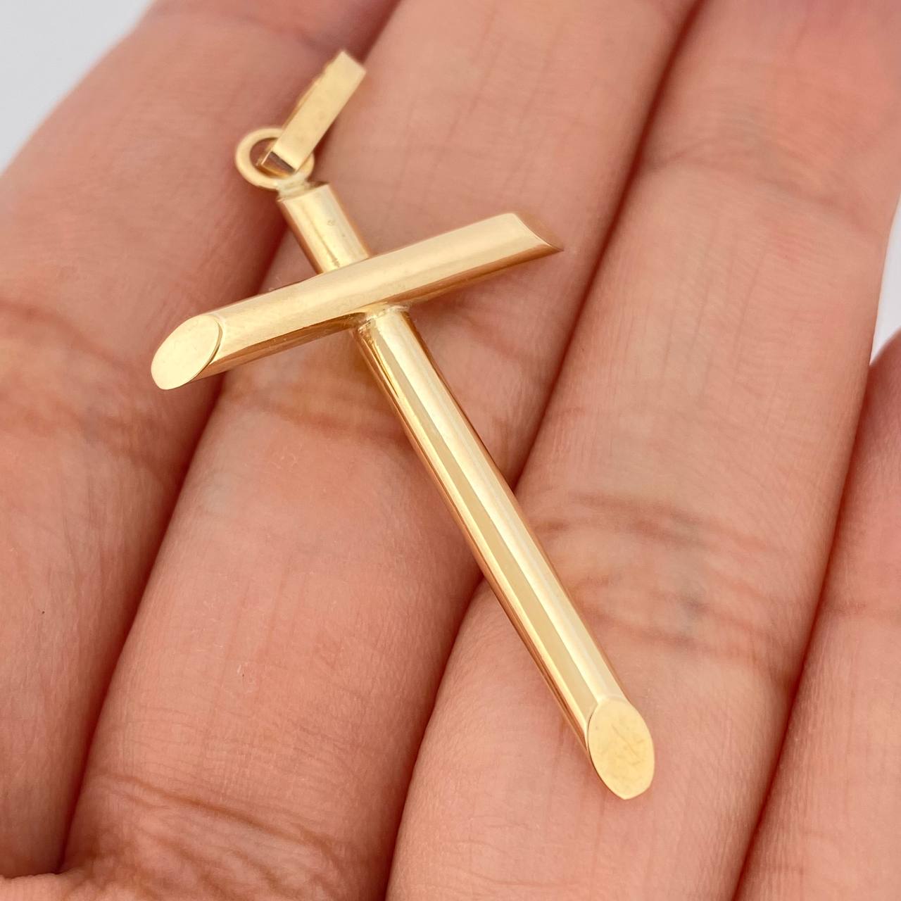 Dije Cruz 1.8gr / 1 1/2 in / Oro Amarillo 18K $