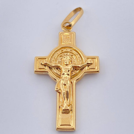 Dije Cruz Cristo 1.9gr / 1 1/4 in / Oro Amarillo 18K $