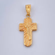 Dije Cruz Rostro Cristo 0.85gr / 3/4 in / Oro Amarillo 18K $
