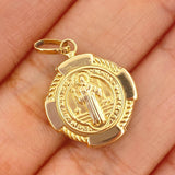 Dije San Benito 1.25gr / 3/4 in / Oro Amarillo 18K $