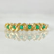 Interlaced Hearts Ring Emeralds 15pts 1.55gr / Size 6 1/4 / 18K Gold