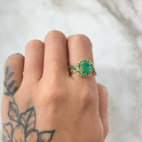 Triple Infinity Eye Ring Emeralds 1.80 Qts 4.4gr / Size 6 3/4 / 18K Gold