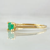 Baroque Bridge Ring Emerald 25pts 1.8gr / Size 6 / 18K Gold