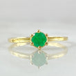 Scepter Ring Six-Prong Emerald 30pts 1.45gr / Size 6 3/4 / 18K Gold