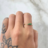 Anillo Trinity Esmeraldas 13pts 0.85gr / T7 / Oro 18K