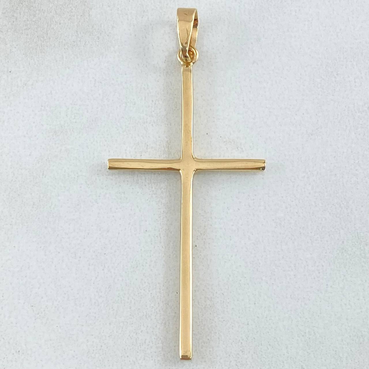 Dije Crúz Plana 2.25gr / 4.7cm / Oro 18K ©