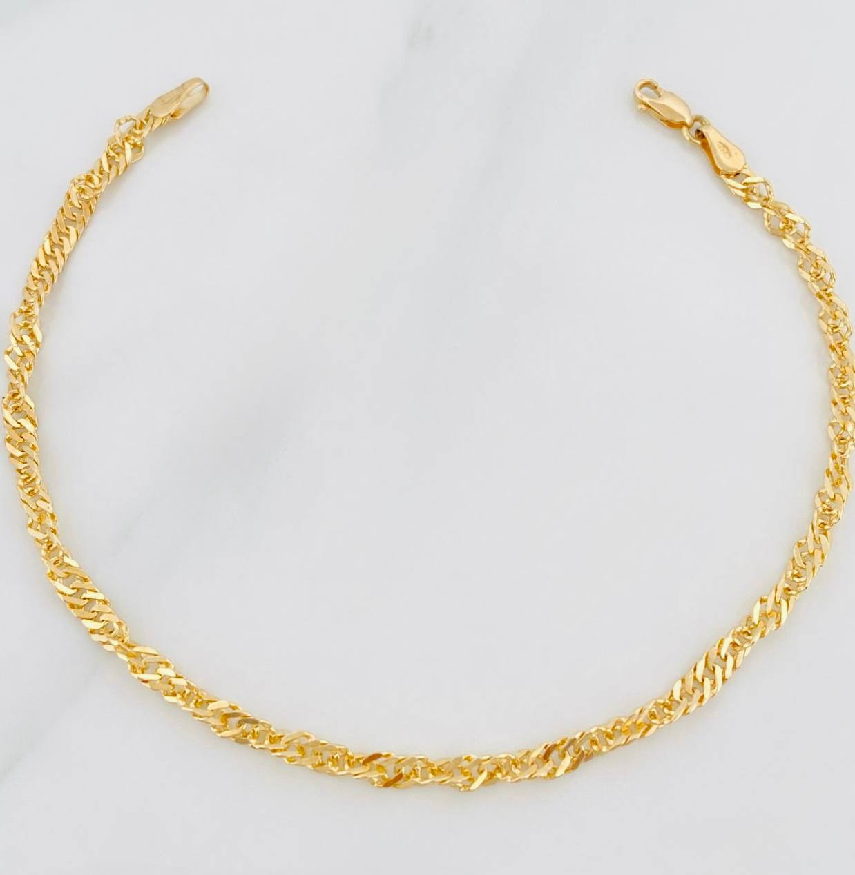 Pulso Singapur 3.3 g / 7 1/2 in / 2.85 mm Oro Amarillo 18K