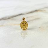 Pendant Letter H Oval 0.6gr / 1.8cm / Stamped Yellow Gold