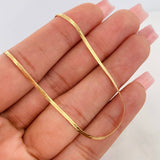 Cadena Espejo 2.5 g / 17 3/4 in / 1.3 mm Oro Amarillo 18K