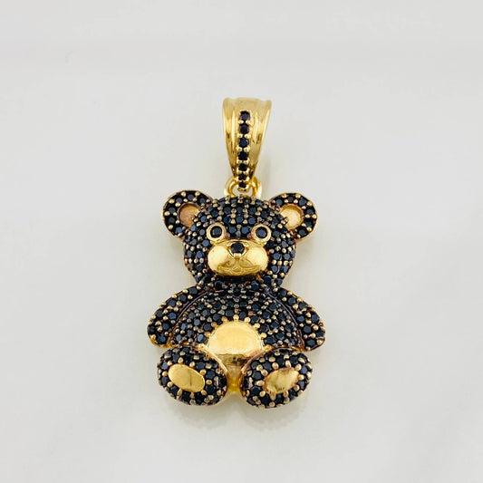 Dije Oso 4.8g / 1 1/4 in Dos Oros Negro Amarillo 18K