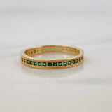 Half Eternity Ring 2.55g / T7 1/2 Yellow Gold 18K