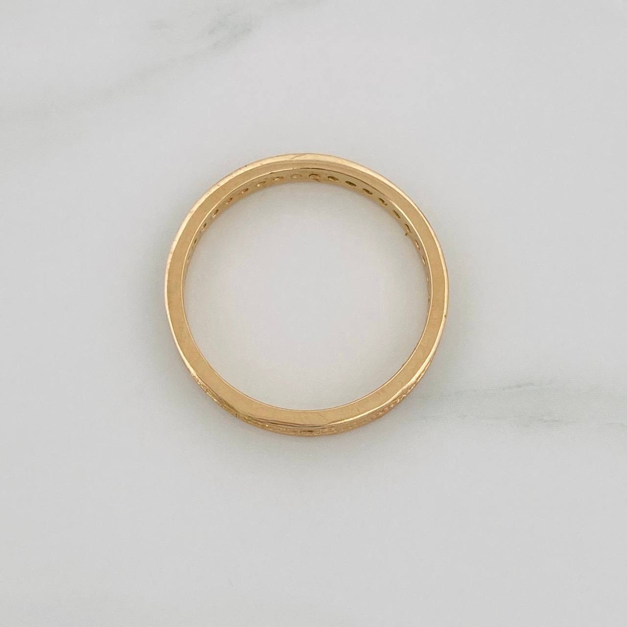 Half Eternity Ring 2.55g / T7 1/2 Yellow Gold 18K