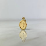 Pendant Oval Letter I 0.55gr / 1.8cm / Stamped Yellow Gold