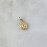 Pendant Letter H Oval 0.6gr / 1.8cm / Stamped Yellow Gold
