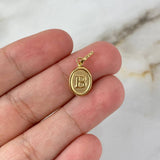 Pendant Letter B 0.5gr / 1.8cm / Stamped Yellow Gold