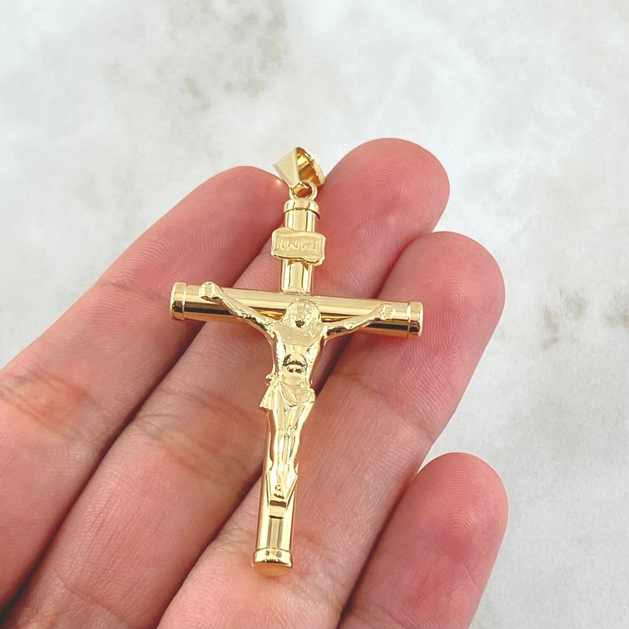 Dije Crúz Cristo 3.05gr / 5.5cm / Oro 18K ©