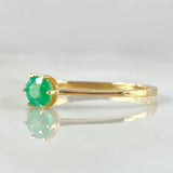 Hollow Bridge Emerald Ring 23pts 1.3gr / Size 6 3/4 / 18K Gold