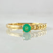 Anillo Aro Seguido Parcial Esmeralda 18pts 1.45gr / T6 3/4 / Oro 18K
