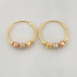 Hoop Earrings Trio 1.15 g / 1/2 in Three Golds 18K