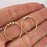 Candongas Trio 1.4 g / 3/4 in Tres Oros 18K